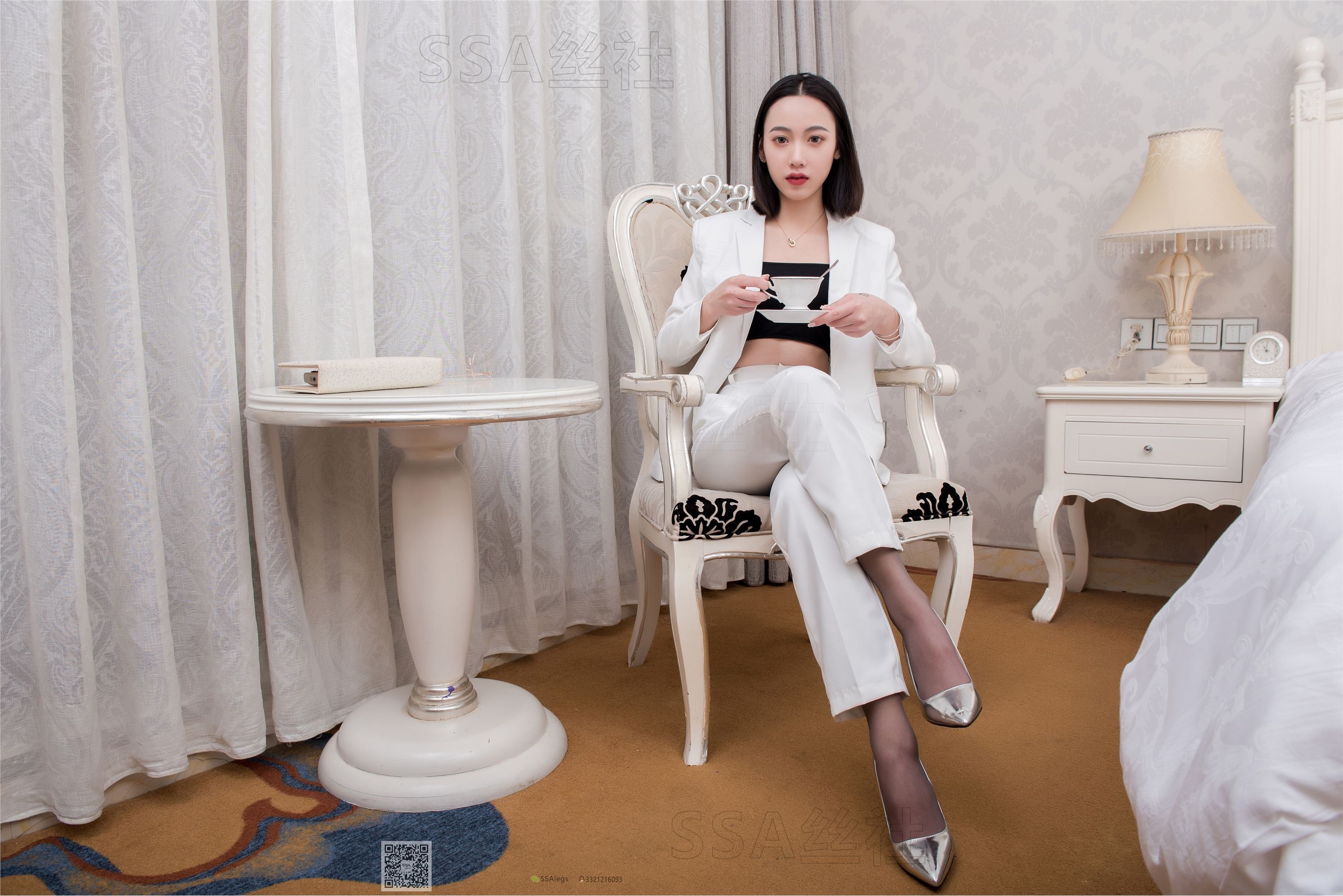 SSA丝社 超清写真 NO.065 大大 白西装裤里丝